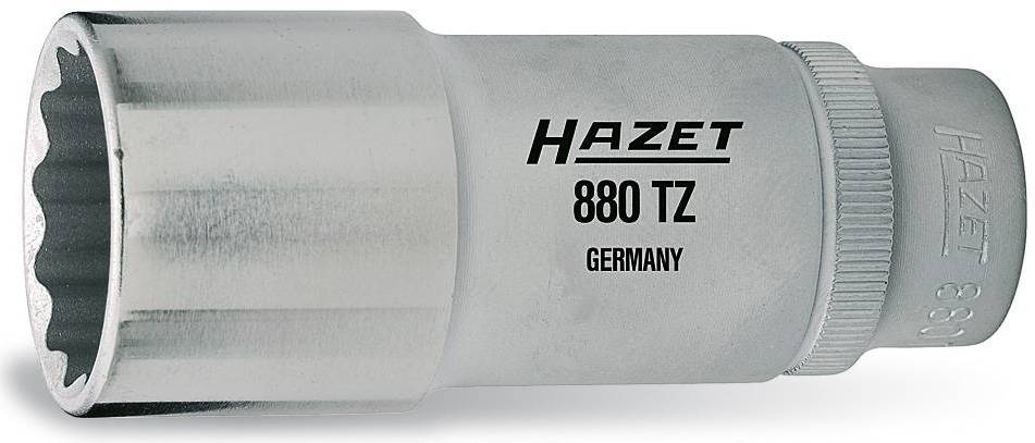 Hexagon socket from Hazet, Model 880 TZ, made in Germany. Silver-coloured tool for mechanical work.