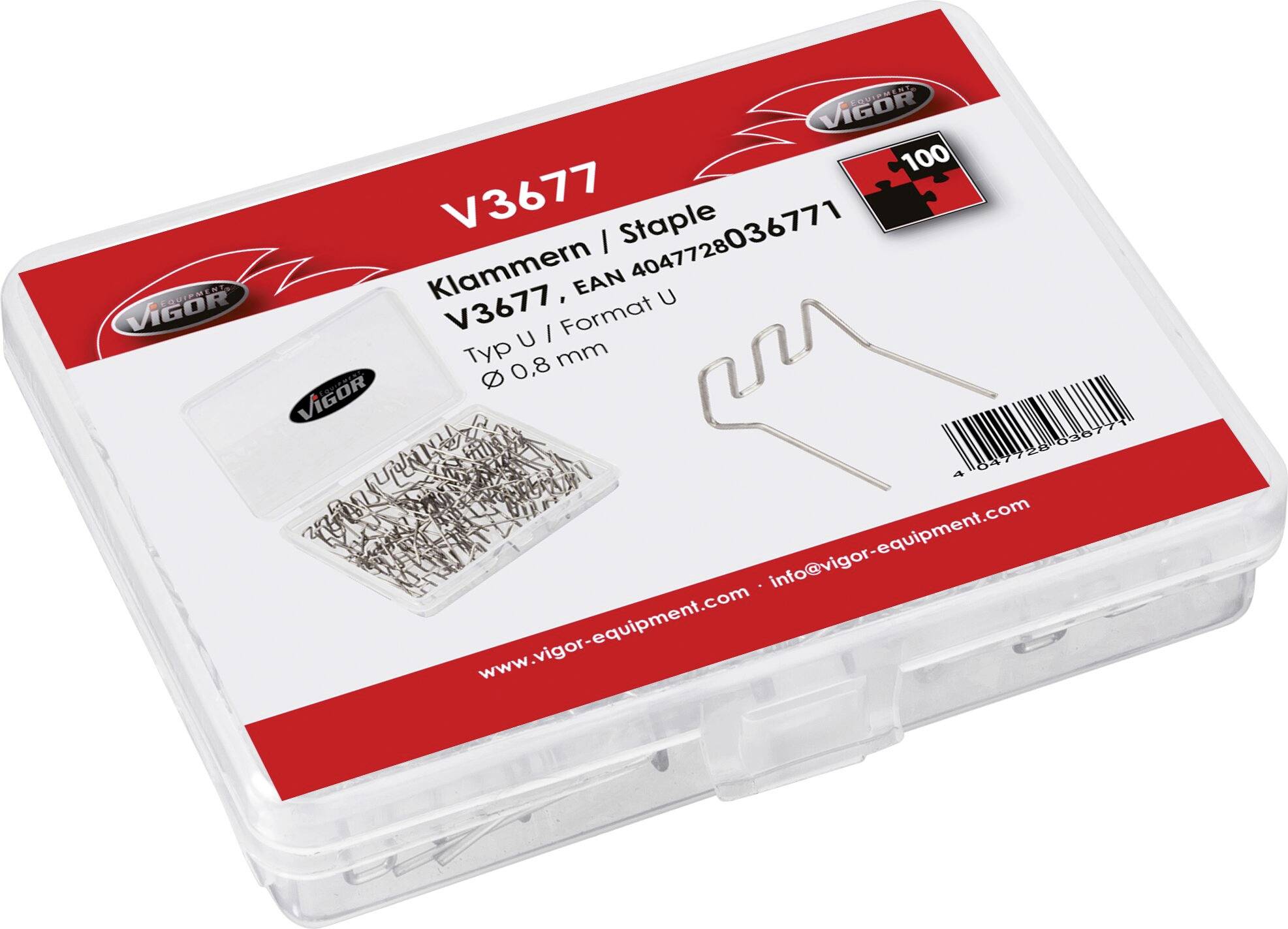 Brackets, U-Format 0.8 mm Vigor V3677
