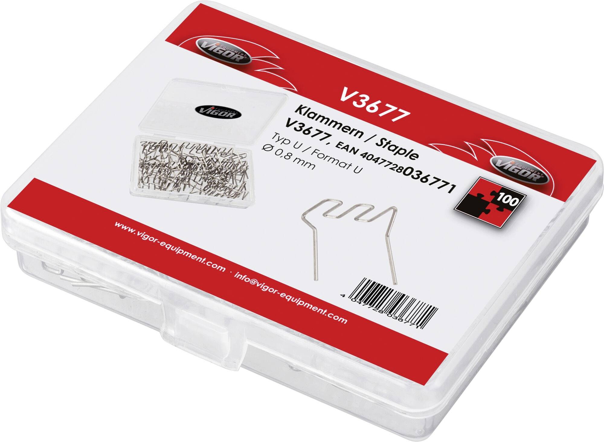Brackets, U-Format 0.8 mm Vigor V3677