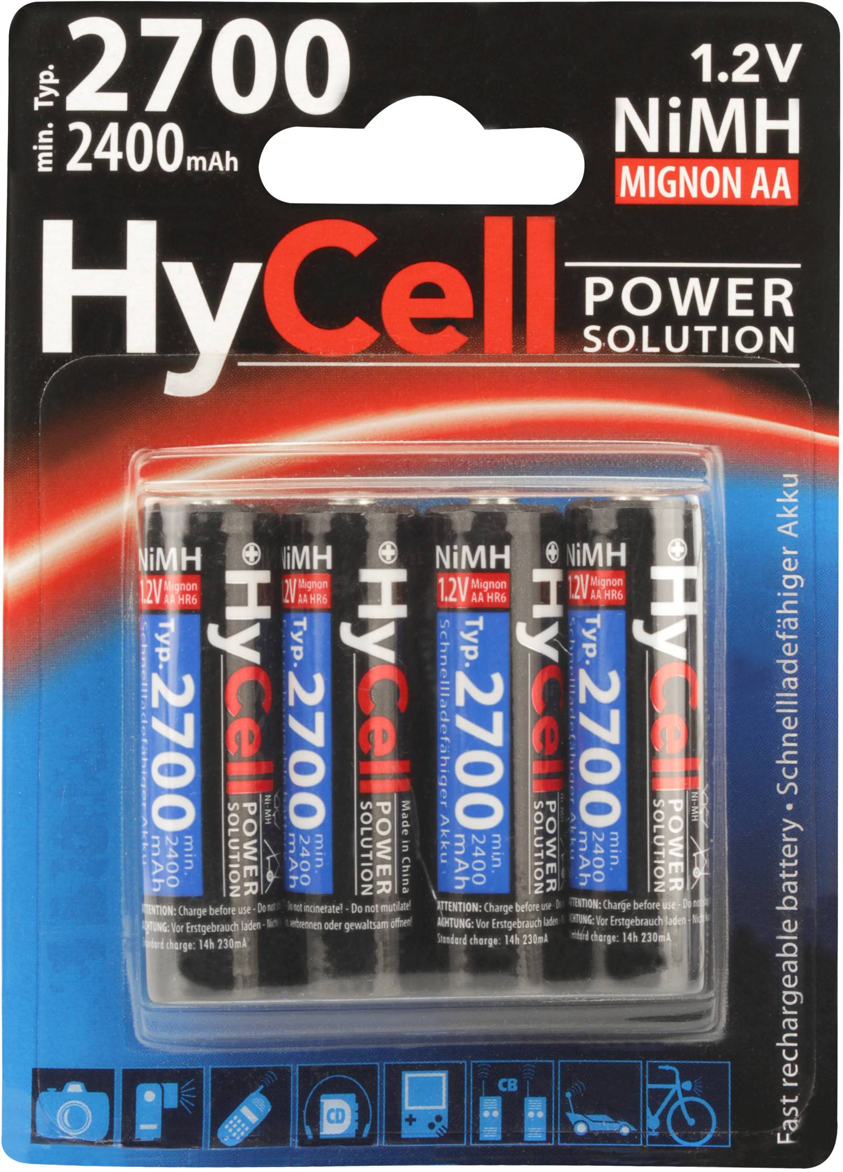 HyCell HR06 2700 AA battery (rechargeable) NiMH 2400 mAh 1.2 V 4 pc(s)