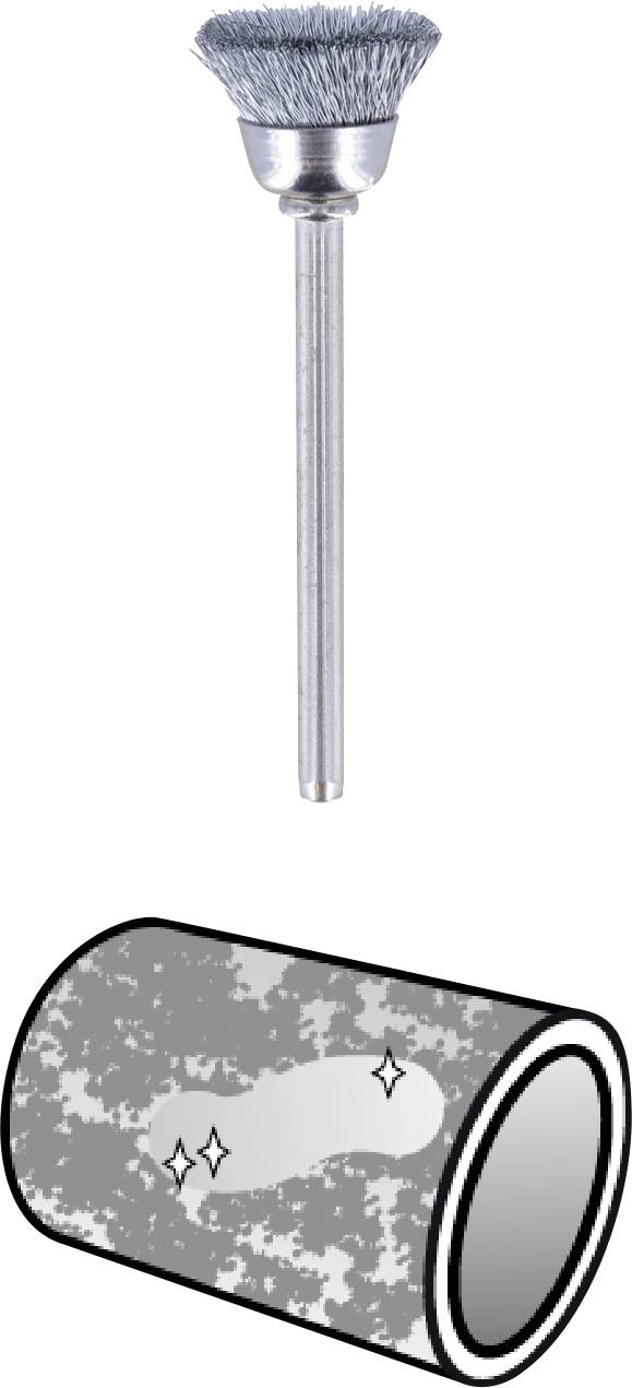Dremel Carbon Steel Brush 13 mm (442) Shank diameter 3.2 mm 26150442JA 2 pc(s)