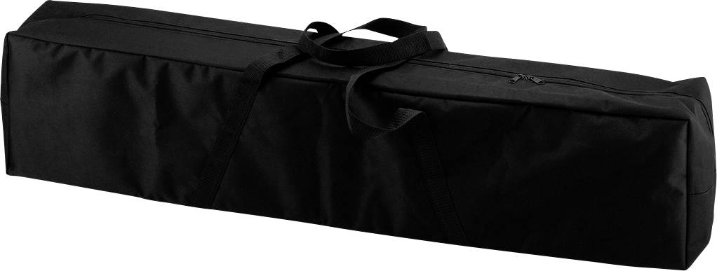 Black, rectangular carry bag with zip and handles, possibly designed for lightweight, long equipment.