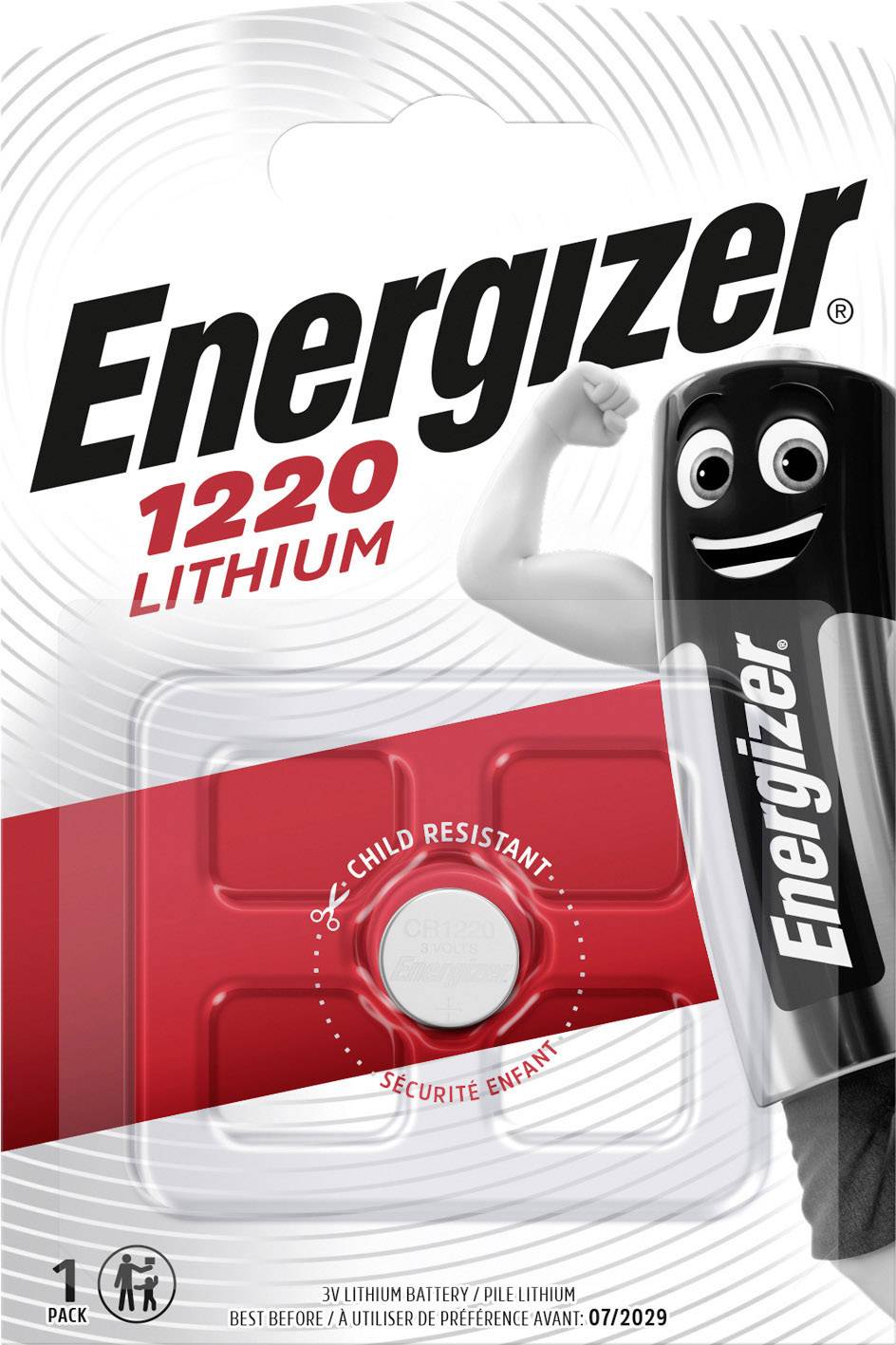 Energizer Button cell CR 1220 3 V 40 mAh Lithium CR1220