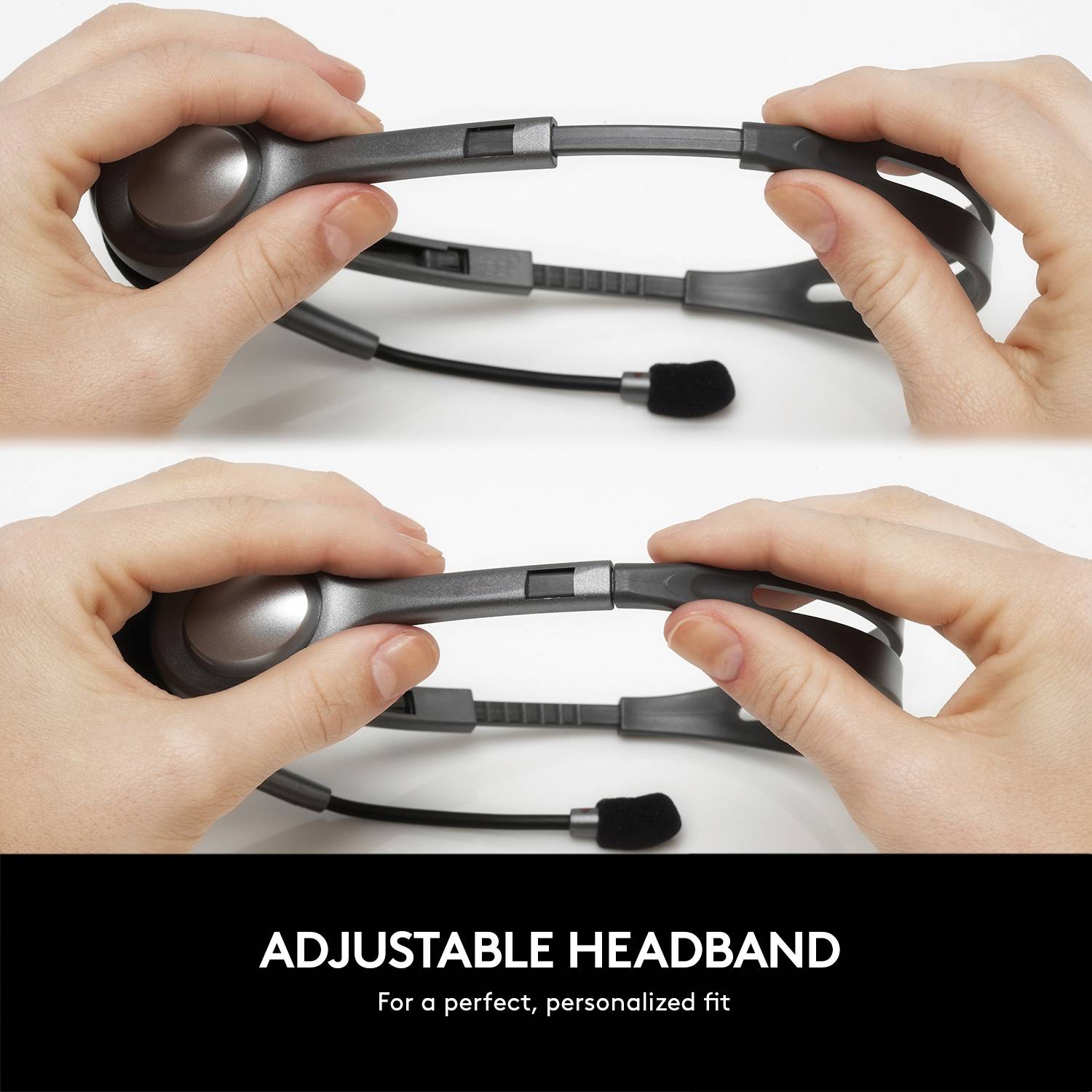 Headset rests on laptop keyboard, ready for an online conference.