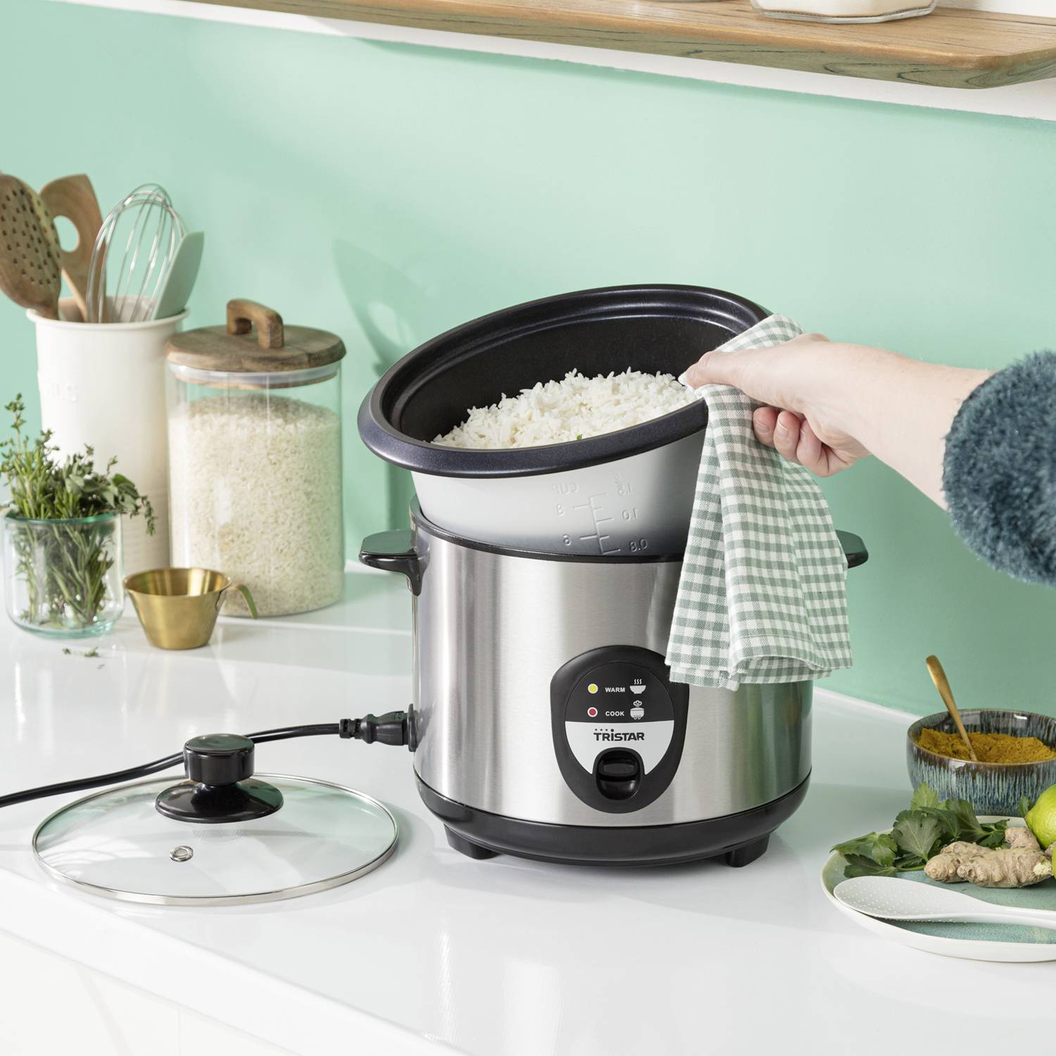 Tristar RK-6127 Rice cooker Stainless steel
