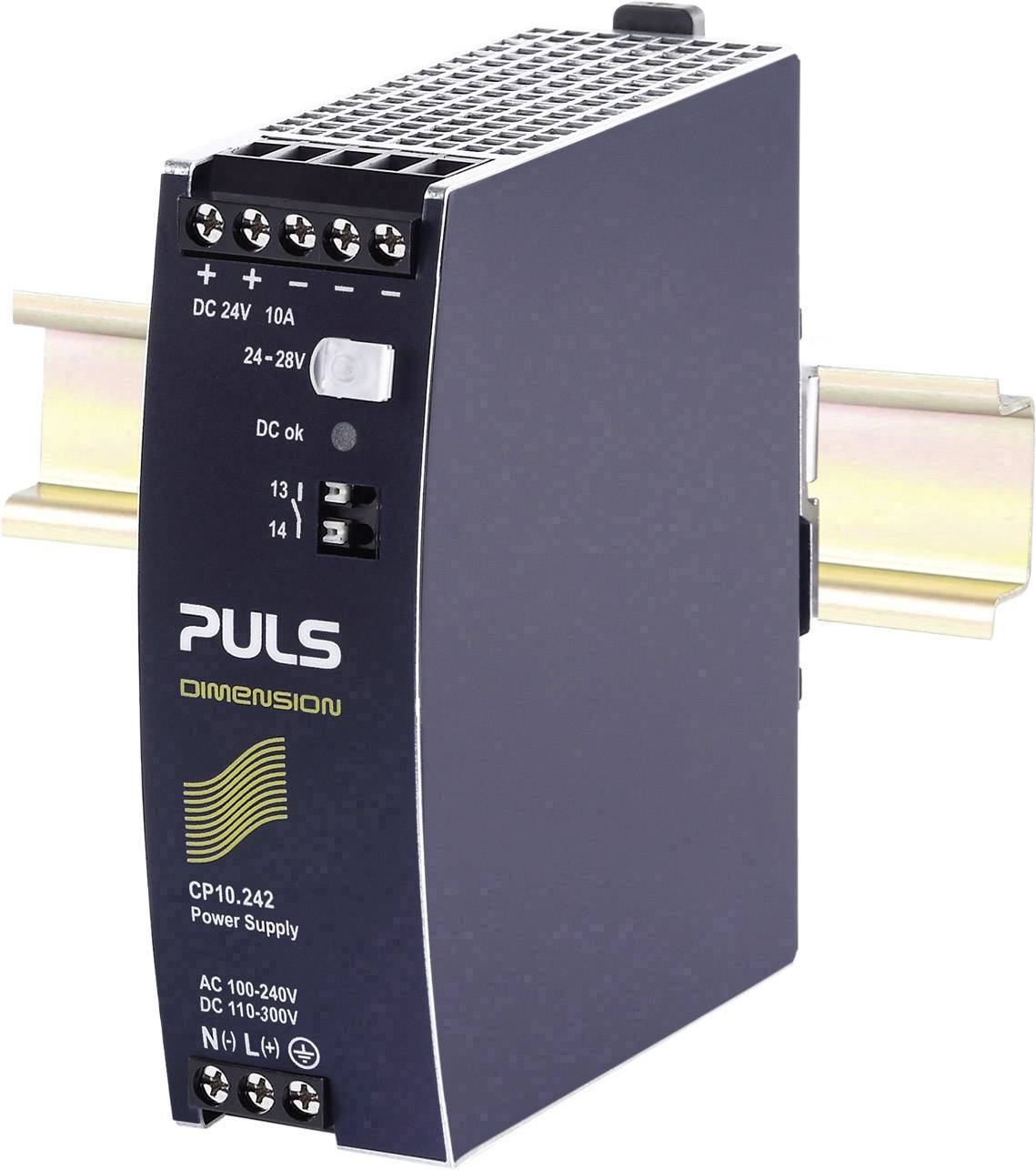 PULS CP10.242 Rail mounted PSU (DIN) 24 V DC 10 A 240 W No. of outputs:1 x Content 1 pc(s)