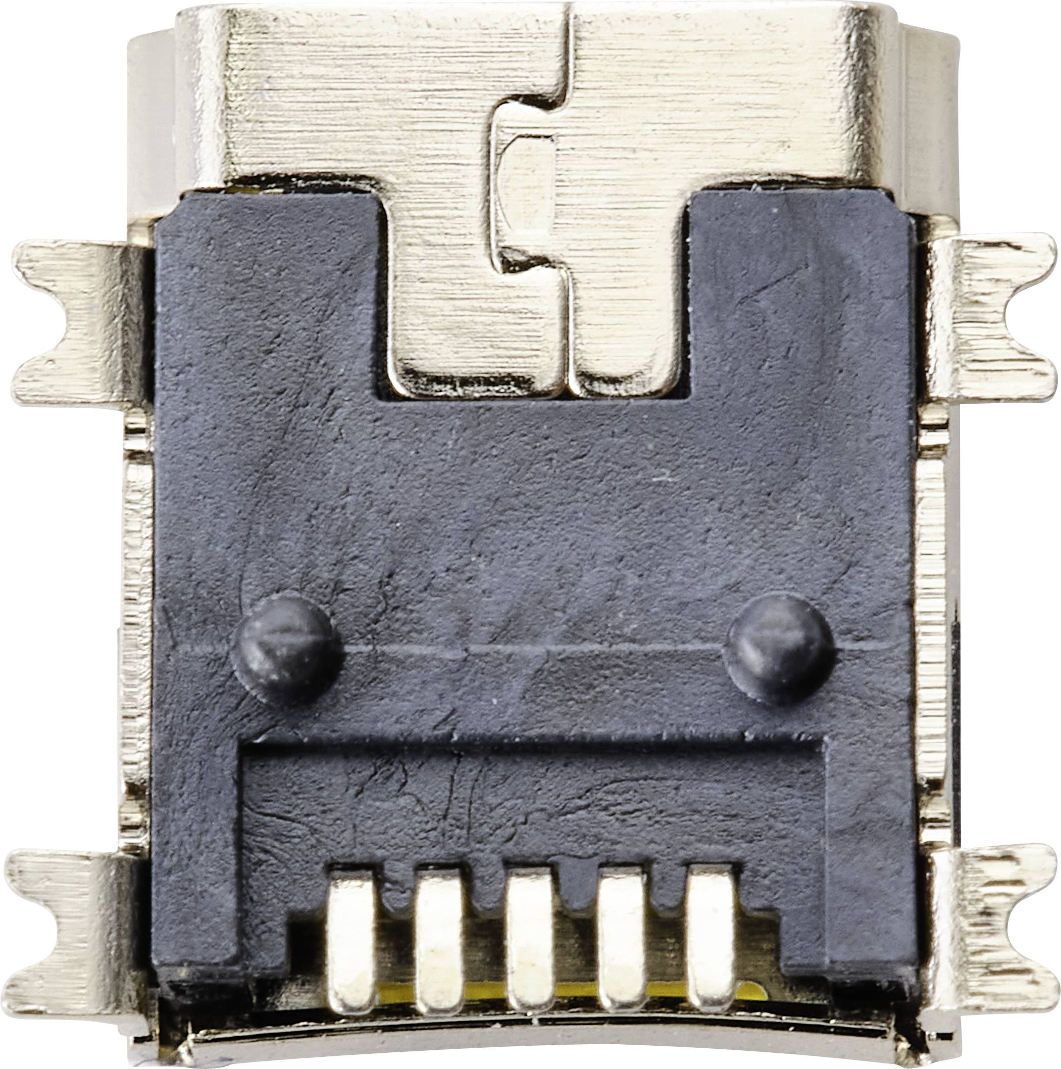 Connfly DS1104-B60SRS Mini USB B mounted socket Socket, horizontal mount Content