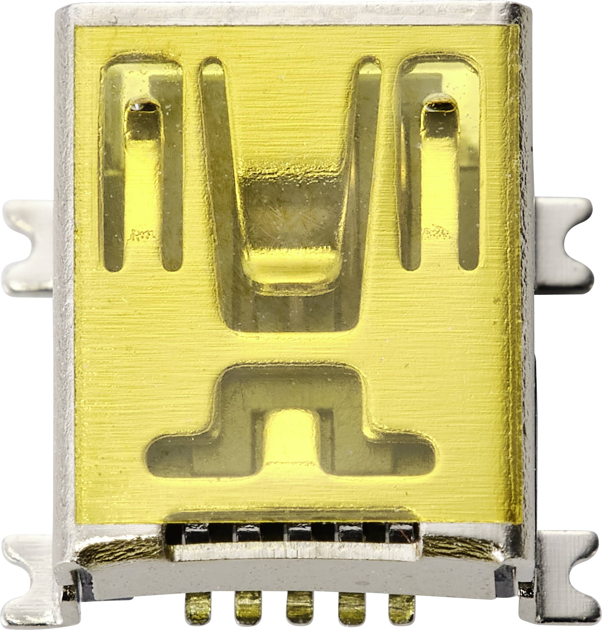 Connfly DS1104-B60SRS Mini USB B mounted socket Socket, horizontal mount Content