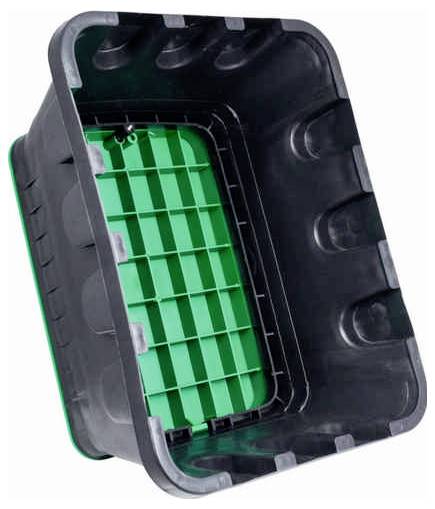 Heitronic 21042 Floor socket Black, Green