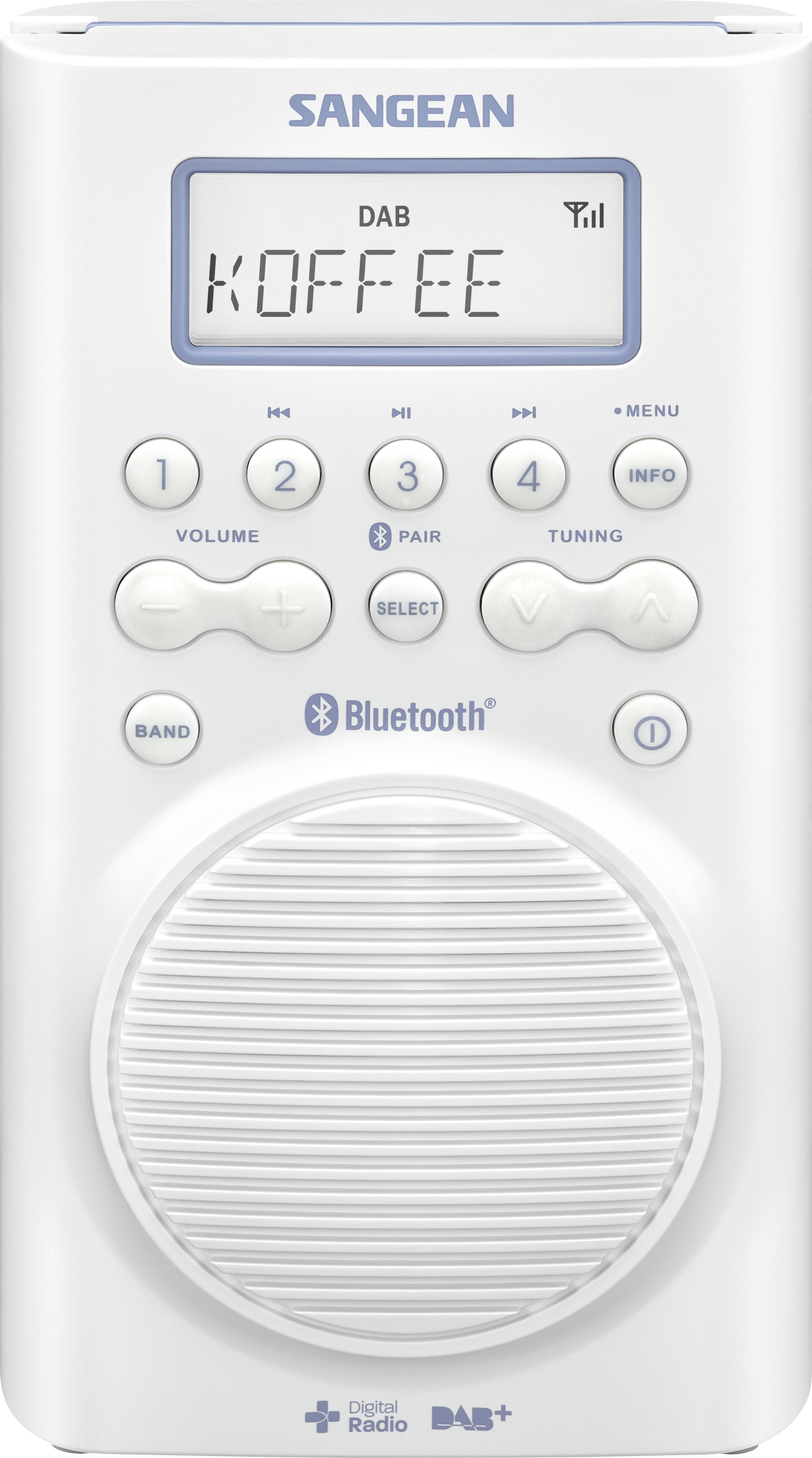 Sangean H205 Bathroom radio DAB+, FM Bluetooth waterproof White