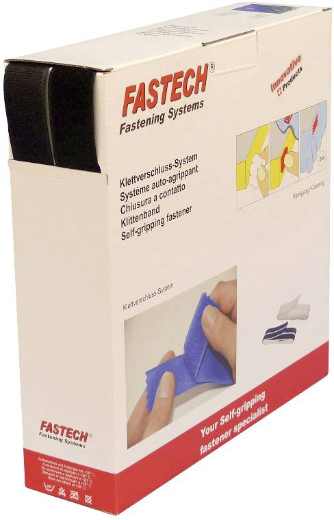FASTECH® B30-STD-HL999925 Hook-and-loop tape sew-on Hook and loop pad (L x W) 25 m x 30 mm Black 25 m