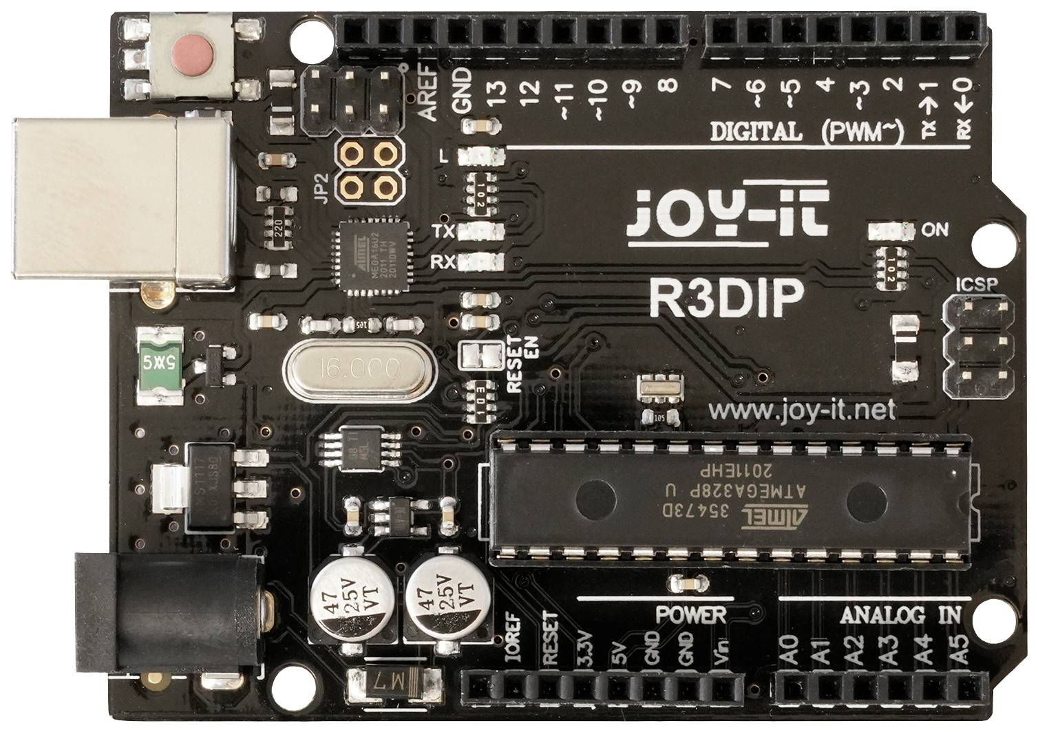 Joy-it ARD_UNO_R3DIP Compatible board Arduino Uno R3 DIP Joy-IT ATMega328