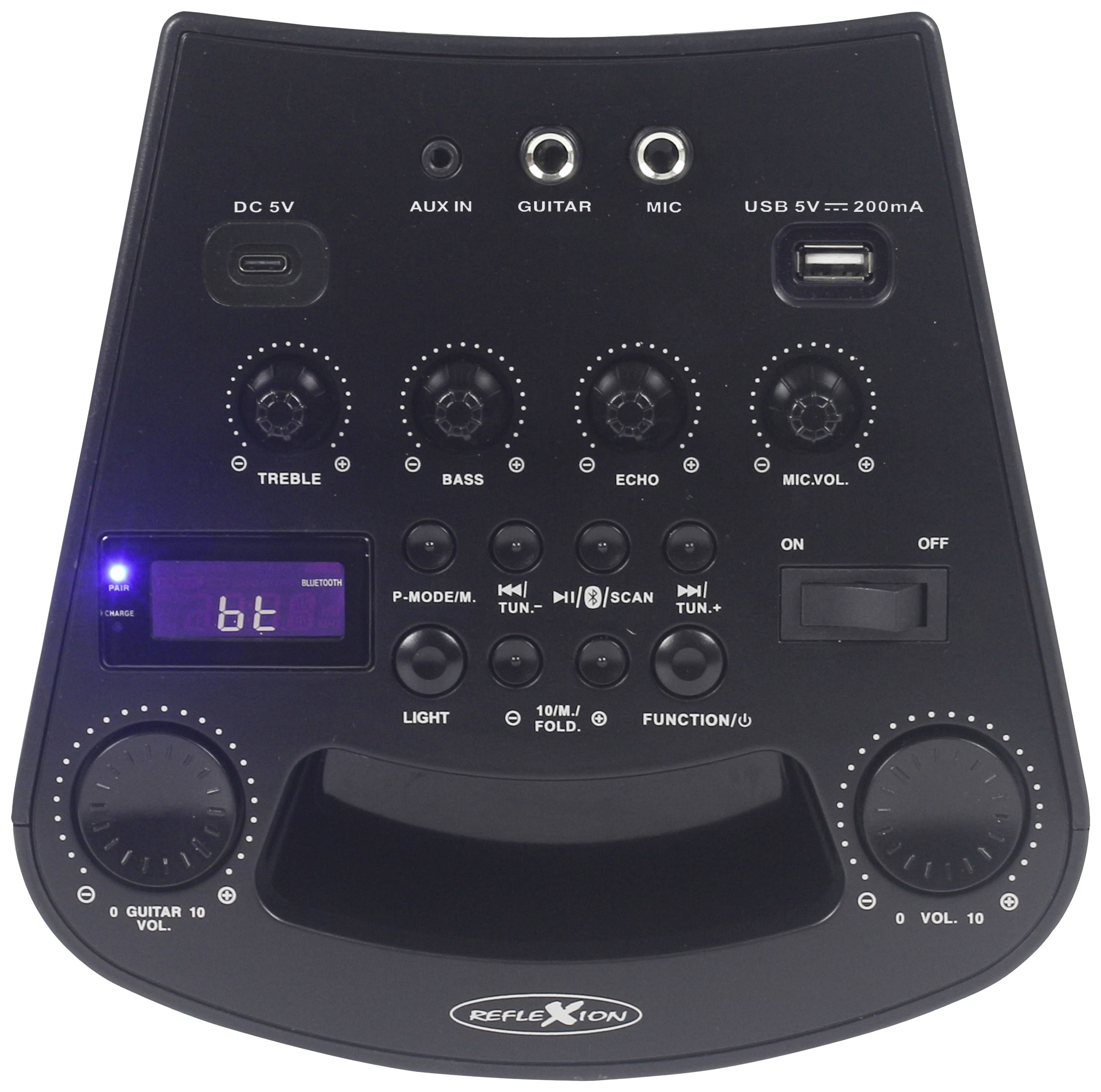 Reflexion PS07BT Karaoke Incl. karaoke function, Incl. microphone, Mood lighting, rechargeable