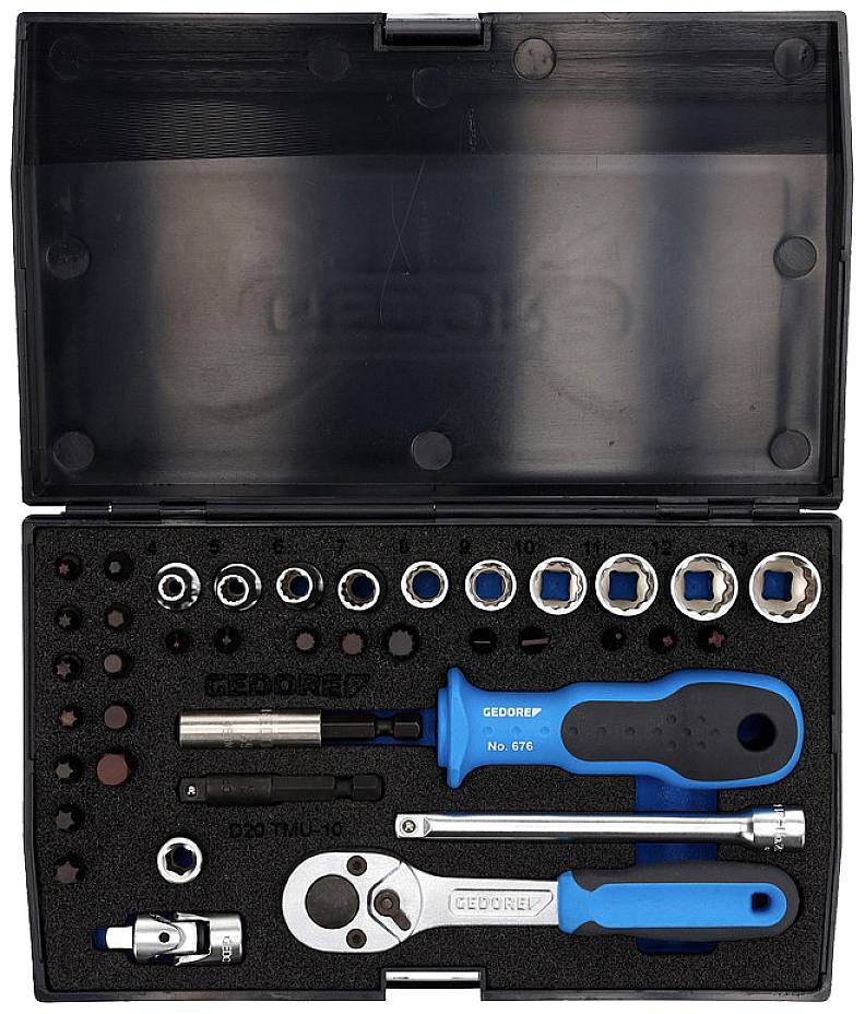Gedore Bit set Metric 1/4" (6.3 mm) 40-piece 1815660