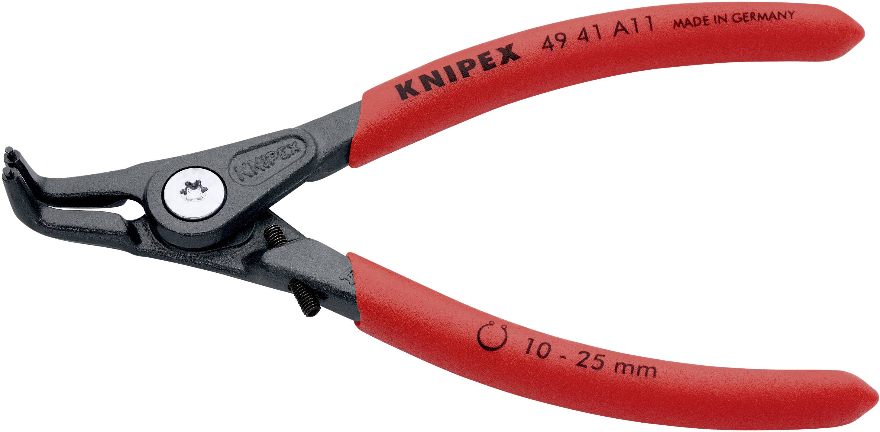 Wire strippers with red handles, Knipex brand. Suitable for stripping cables with a diameter of 10 to 25 mm.