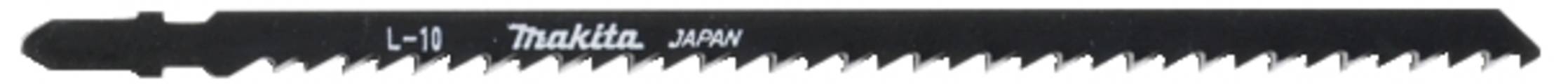 Makita reciprocating saw blade from Japan with coarse teeth, suitable for cutting wood and plastic.