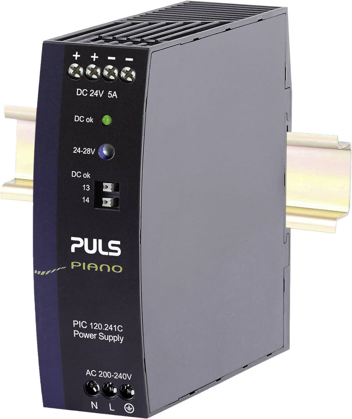 PULS PIC120.241C Rail mounted PSU (DIN) 24 V DC 5 A 120 W No. of outputs:1 x Content 1 pc(s)