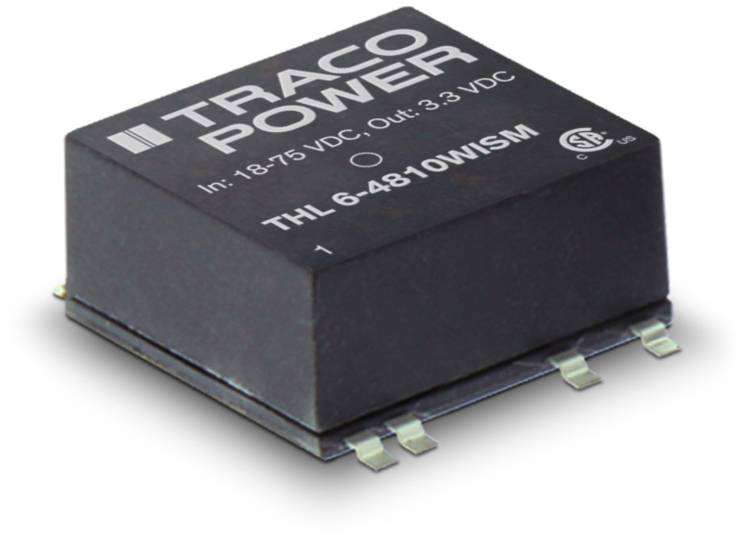 TracoPower THL 6-4813WISM DC/DC converter (SMD) 48 V DC 15 V DC 400 mA 6 W No. of outputs: 1 x Content 1 pc(s)