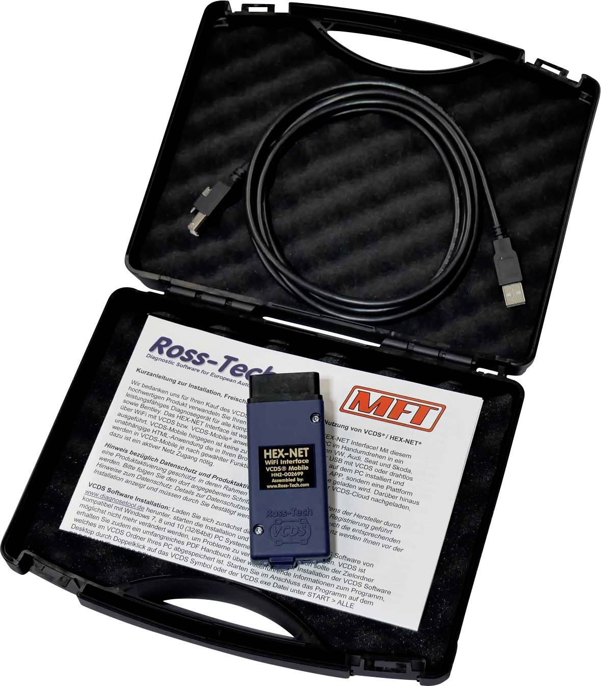 VCDS HEX-NET WiFi Profi OBD II diagnostics tool Compatible with: Audi, Volkswagen, Seat, Skoda unlimited