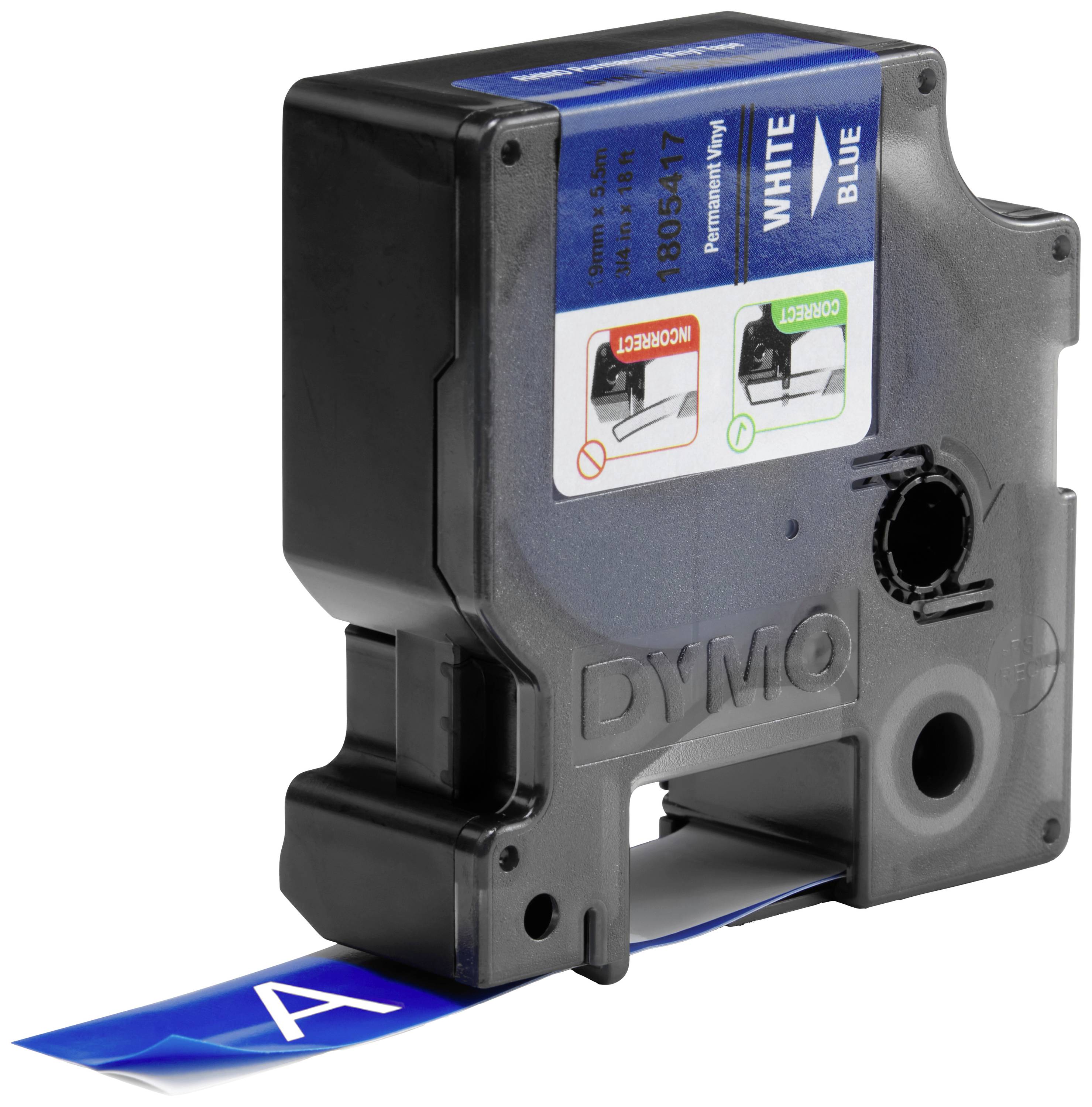 Labelling tape DYMO IND RHINO 1805417 Vinyl Tape colour: Blue Font colour:White 19 mm 5.5 m
