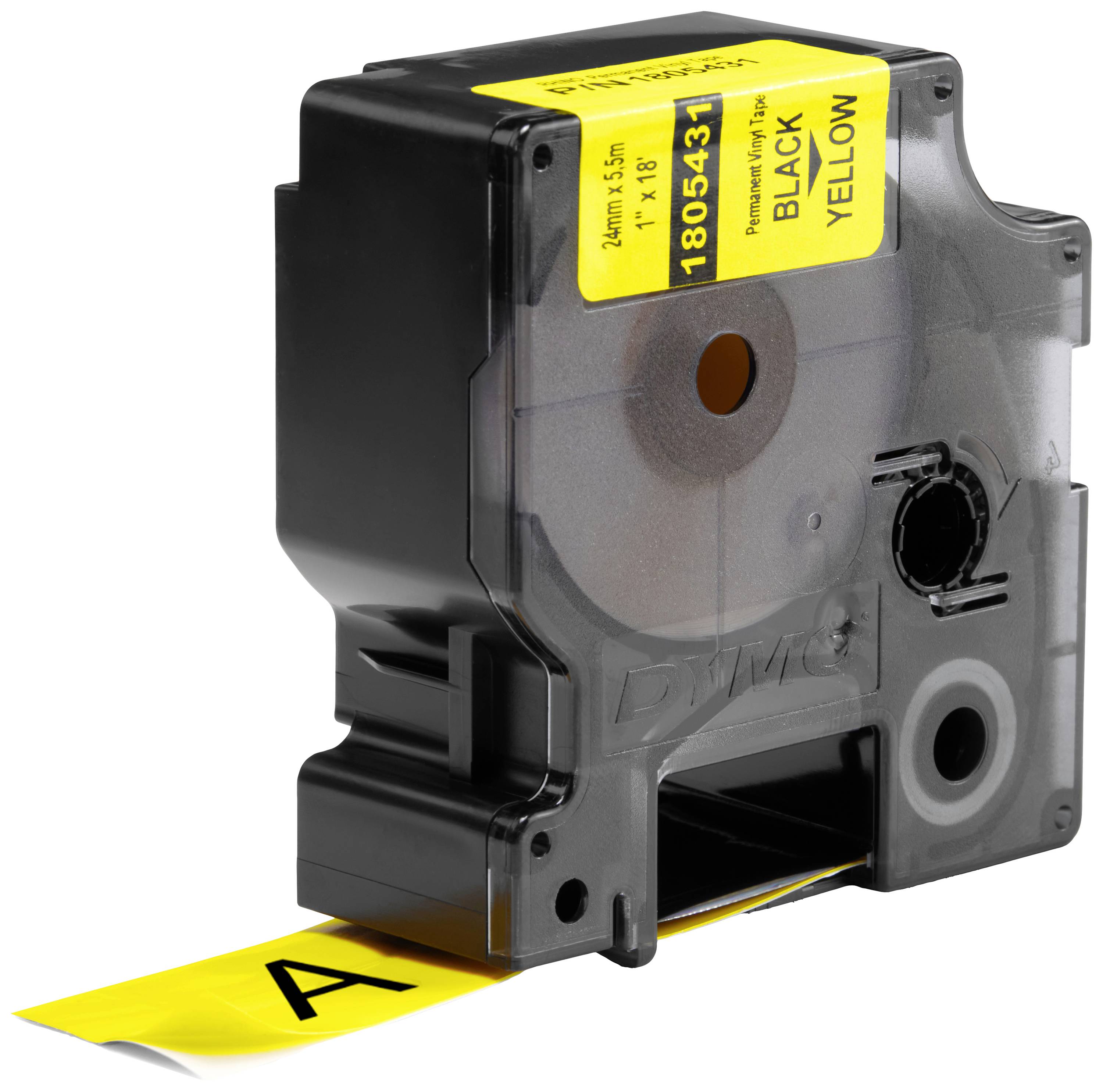 Labelling tape DYMO IND RHINO 1805431 Vinyl Tape colour: Yellow Font colour:Black 24 mm 5.5 m