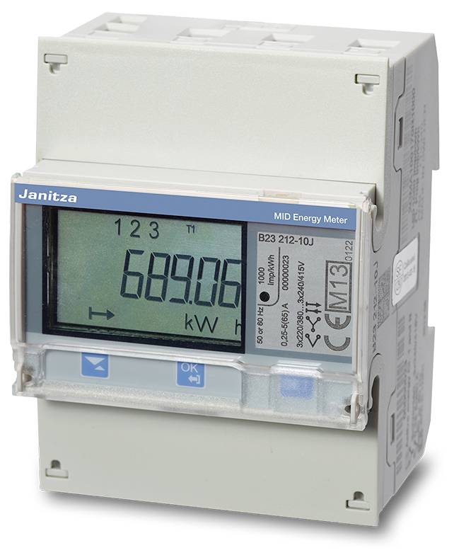 Digital energy meter shows 689.06 kWh.