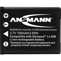 Ansmann LI-42B Camera battery replaces original battery (camera) LI-42B 3.7 V 700 mAh Ansmann LI-42B Camera battery replaces original battery (camera) LI-42B 3.7 V 700 mAh