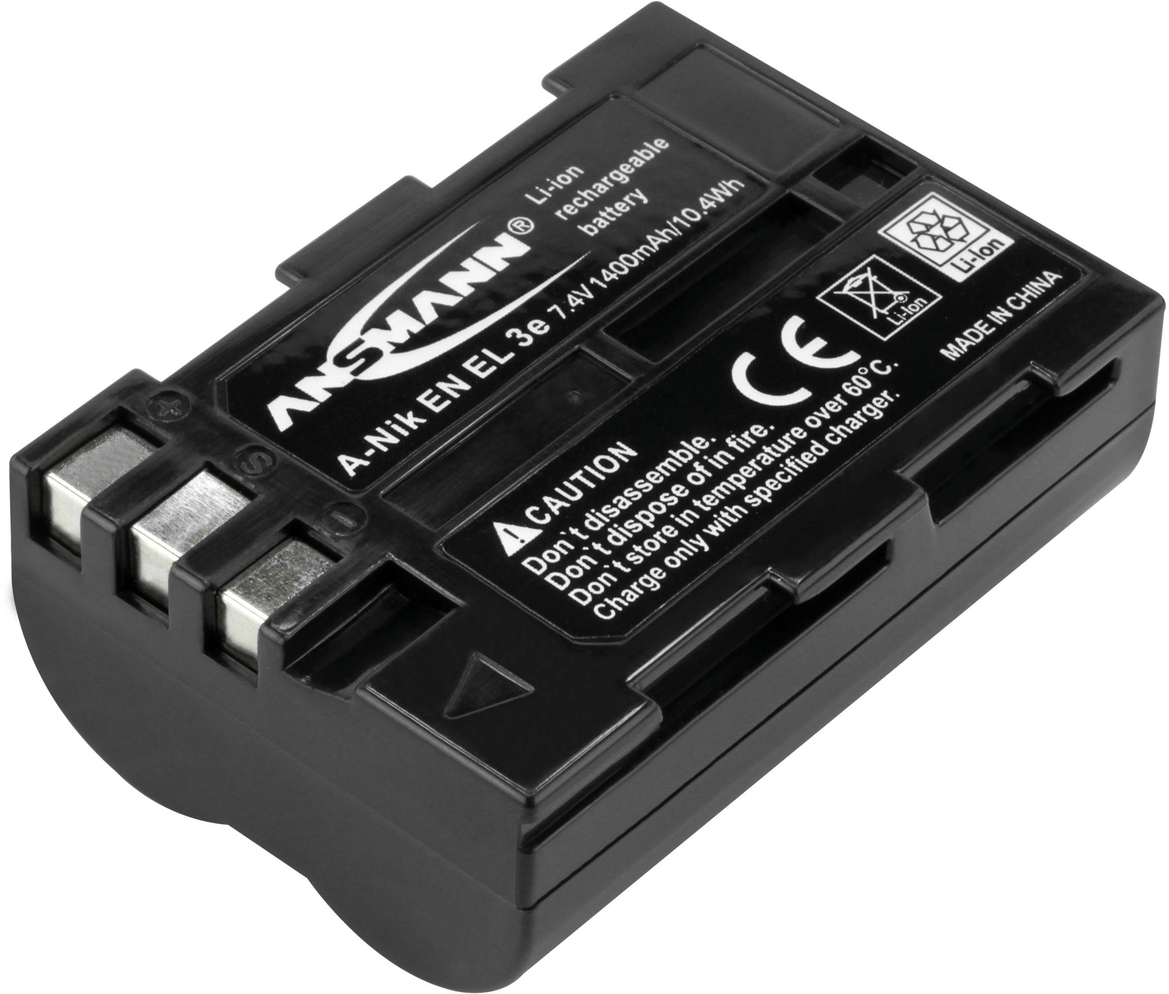 Ansmann A-Nik EN EL 3e Camera battery replaces original battery (camera) EN-EL3e 7.4 V 1400 mAh
