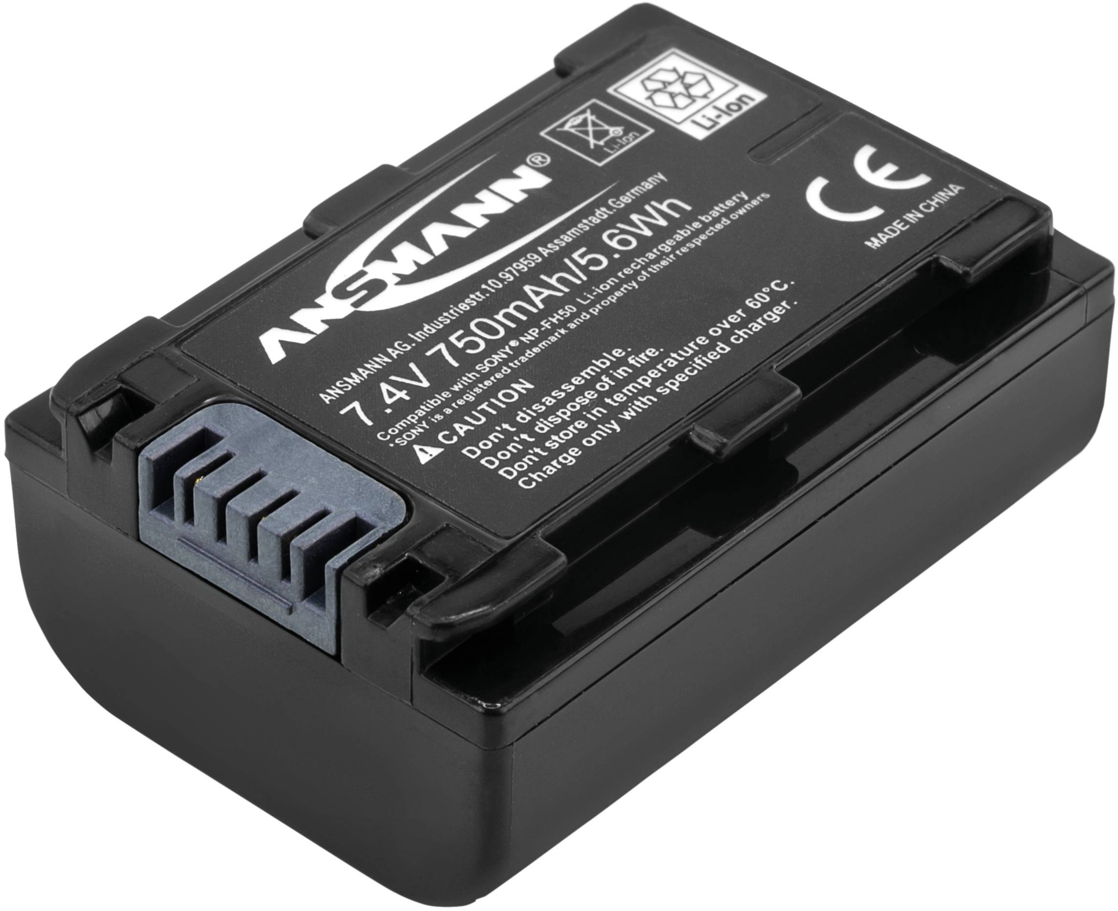 Ansmann A-Son NP FH 50 Camera battery replaces original battery (camera) NP-FH50 7.4 V 750 mAh