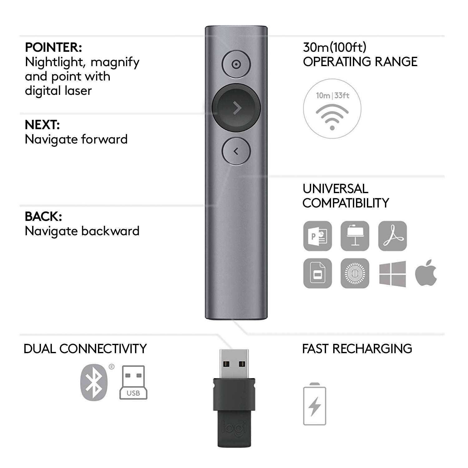 Logitech Spotlight Bluetooth® Presenter