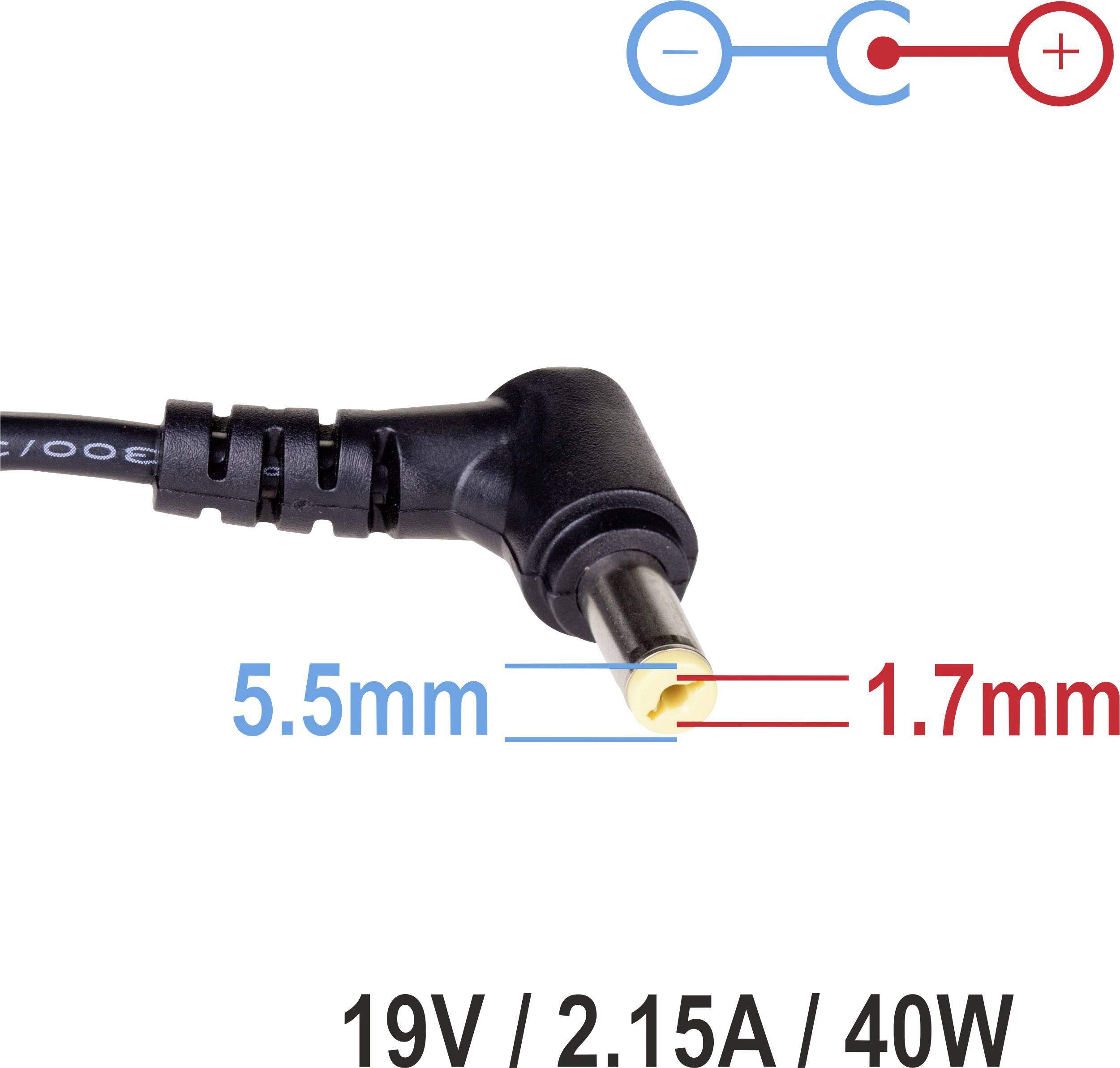 Akyga AK-ND-47 Laptop PSU 40 W 19 V 2.15 A