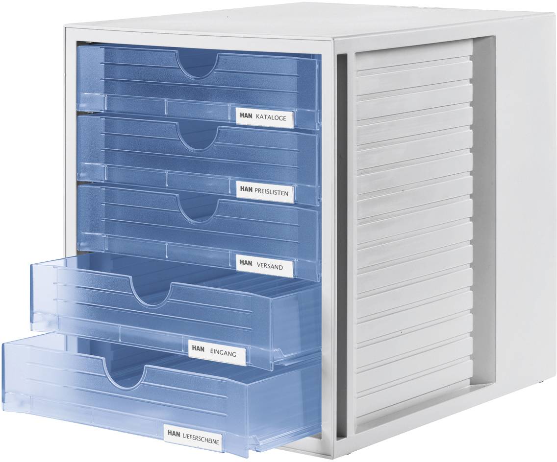 HAN Systembox 1450-64 Desk drawer box Grey A4 No. of drawers: 5