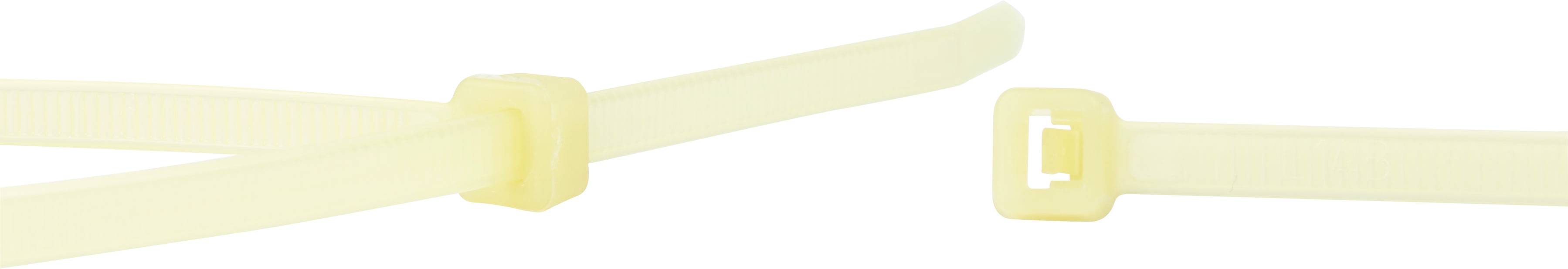 WKK 120196971 120196971 Cable tie 300 mm 4.80 mm Ecru Heat-resistant 100 pc(s)