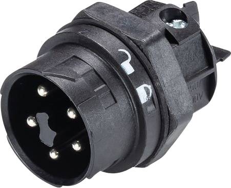 Wieland Electric 46.052.5053.1 Bullet connector Plug, mount Total number of pins: 4 + PE Series (round connectors): RST® MINI