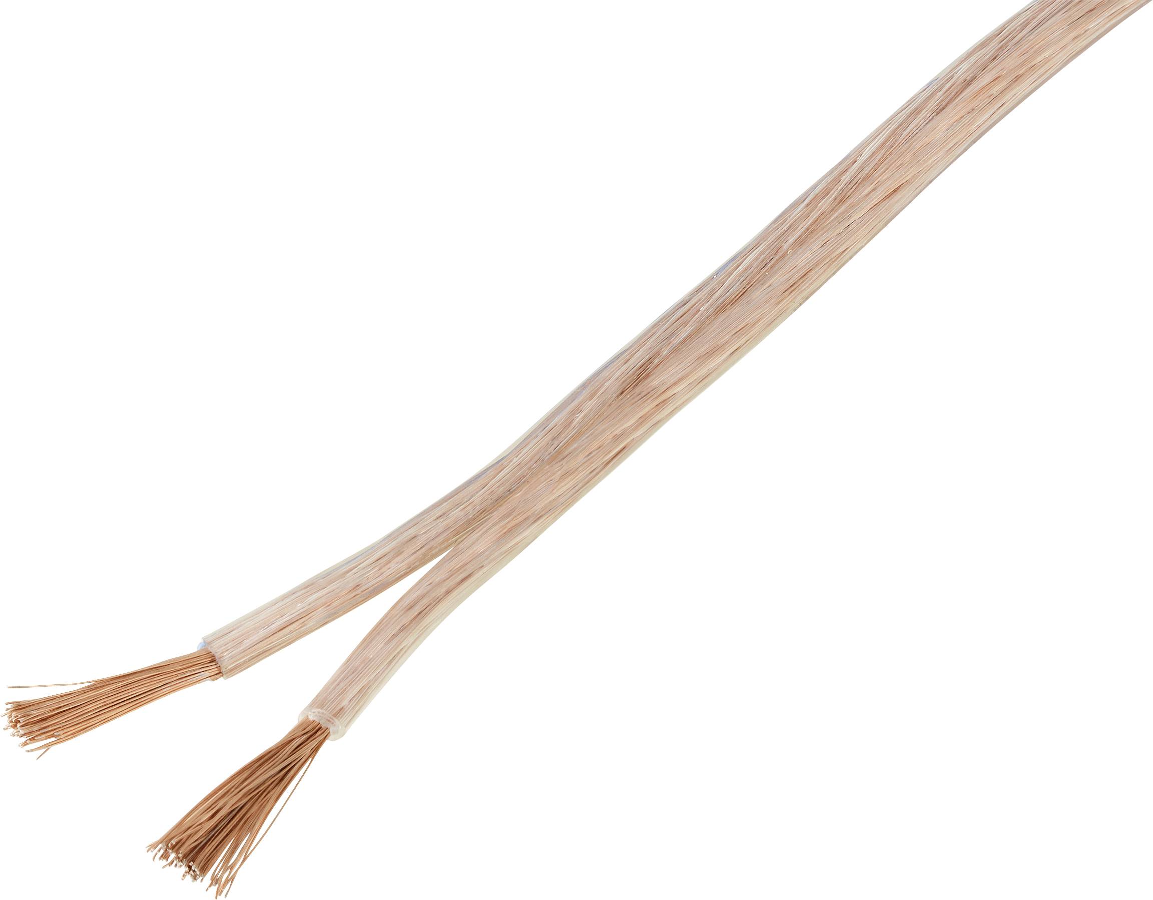 TRU COMPONENTS 1567141 Speaker cable 2 x 2.5 mm² Transparent 20 m