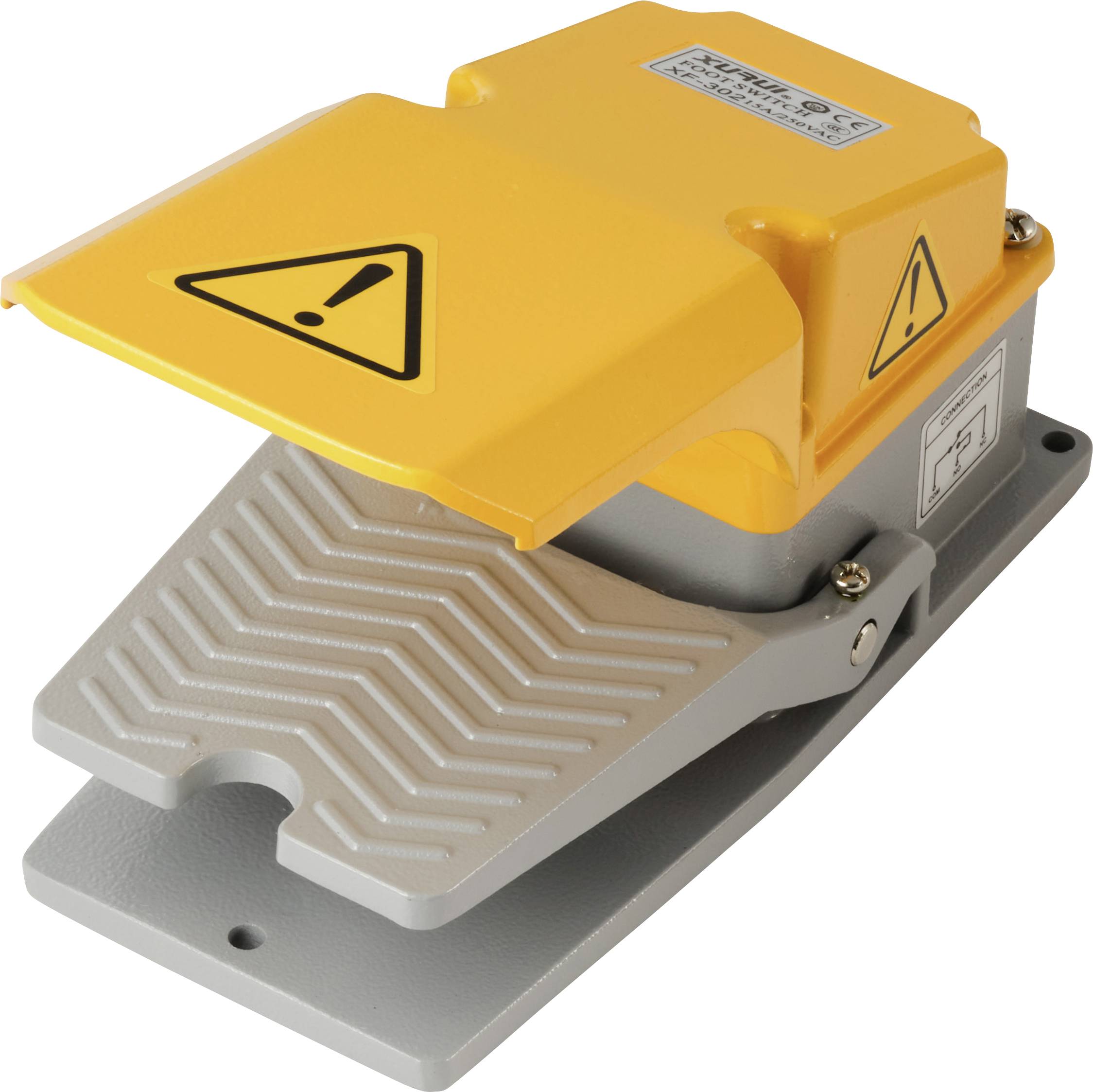 TRU COMPONENTS XF-302 Foot switch 250 V AC 15 A 1-pedal + protective cover 1 maker 1 pc(s)