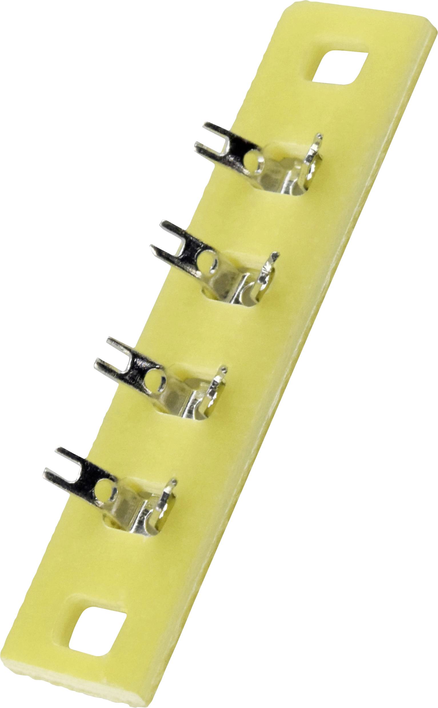 TRU COMPONENTS PCB terminal strip single-row Total number of pins 4 Epoxide (L x W x H) 36 x 9 x 1.5 mm 1 pc(s)