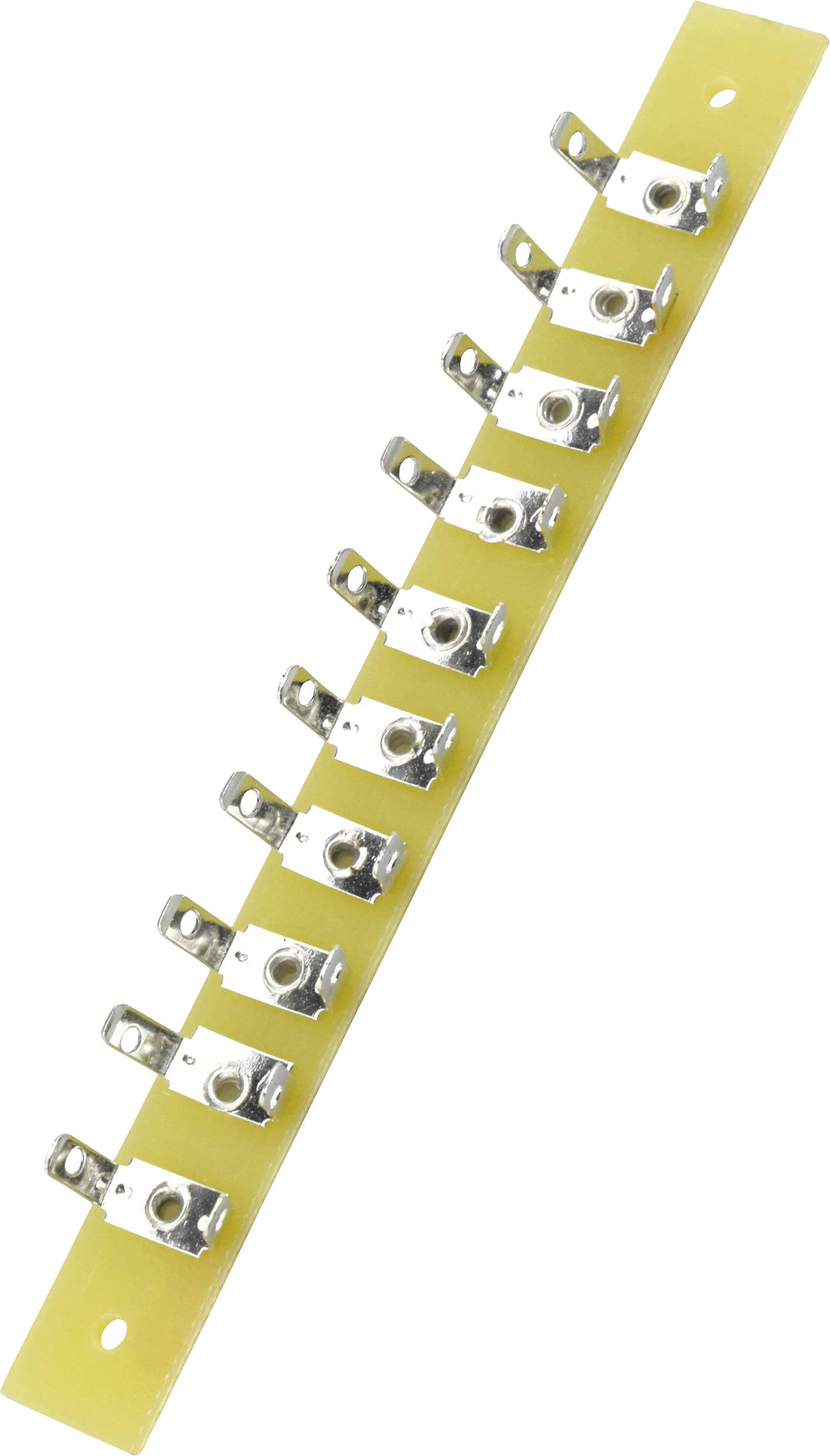 TRU COMPONENTS PCB terminal strip single-row Total number of pins 10 Epoxide (L x W x H) 100 x 10 x 1.6 mm 1 pc(s)
