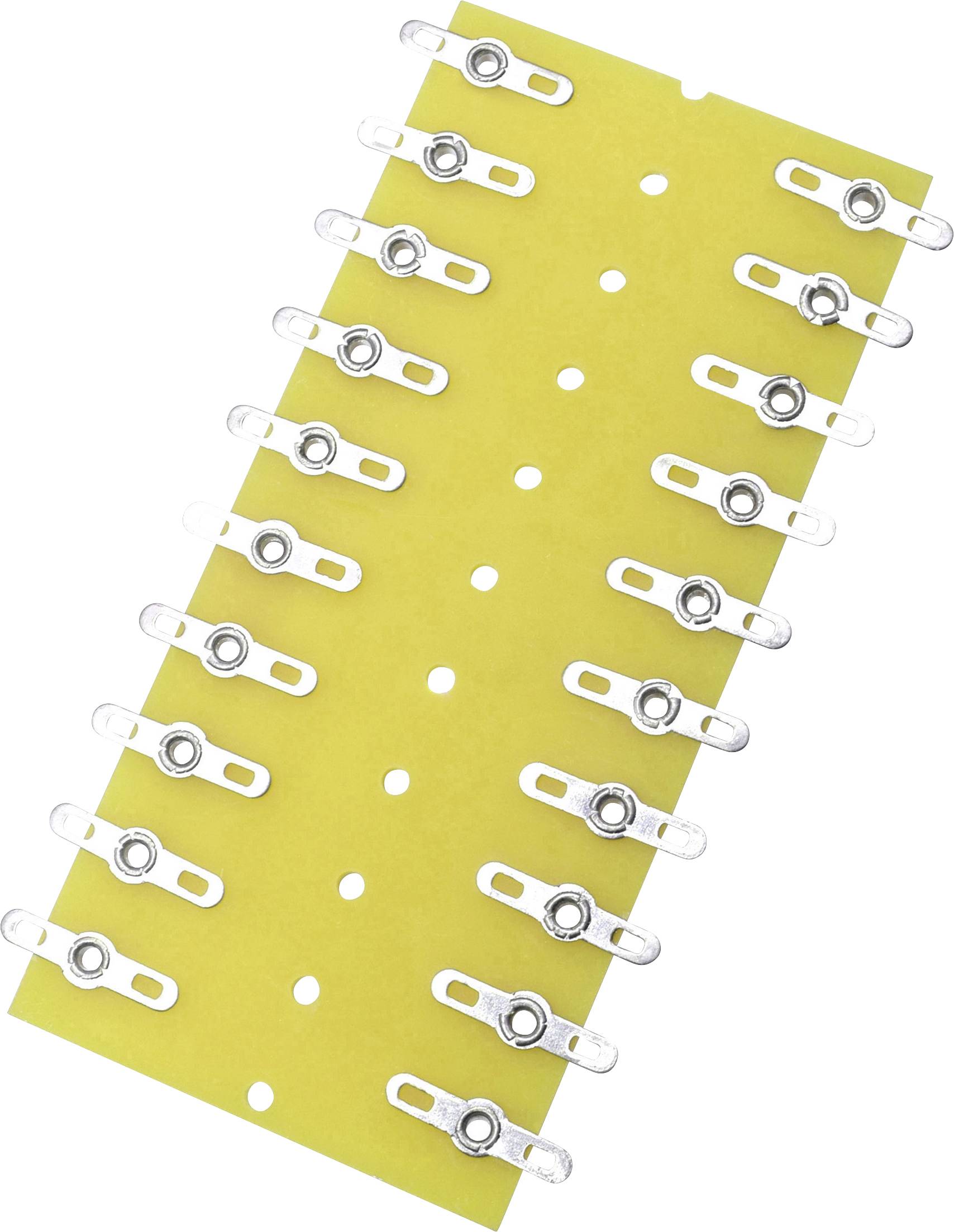 TRU COMPONENTS PCB terminal strip double-row Total number of pins 20 Phenolic paper (L x W x H) 82 x 38 x 1.6 mm 1 pc(s)