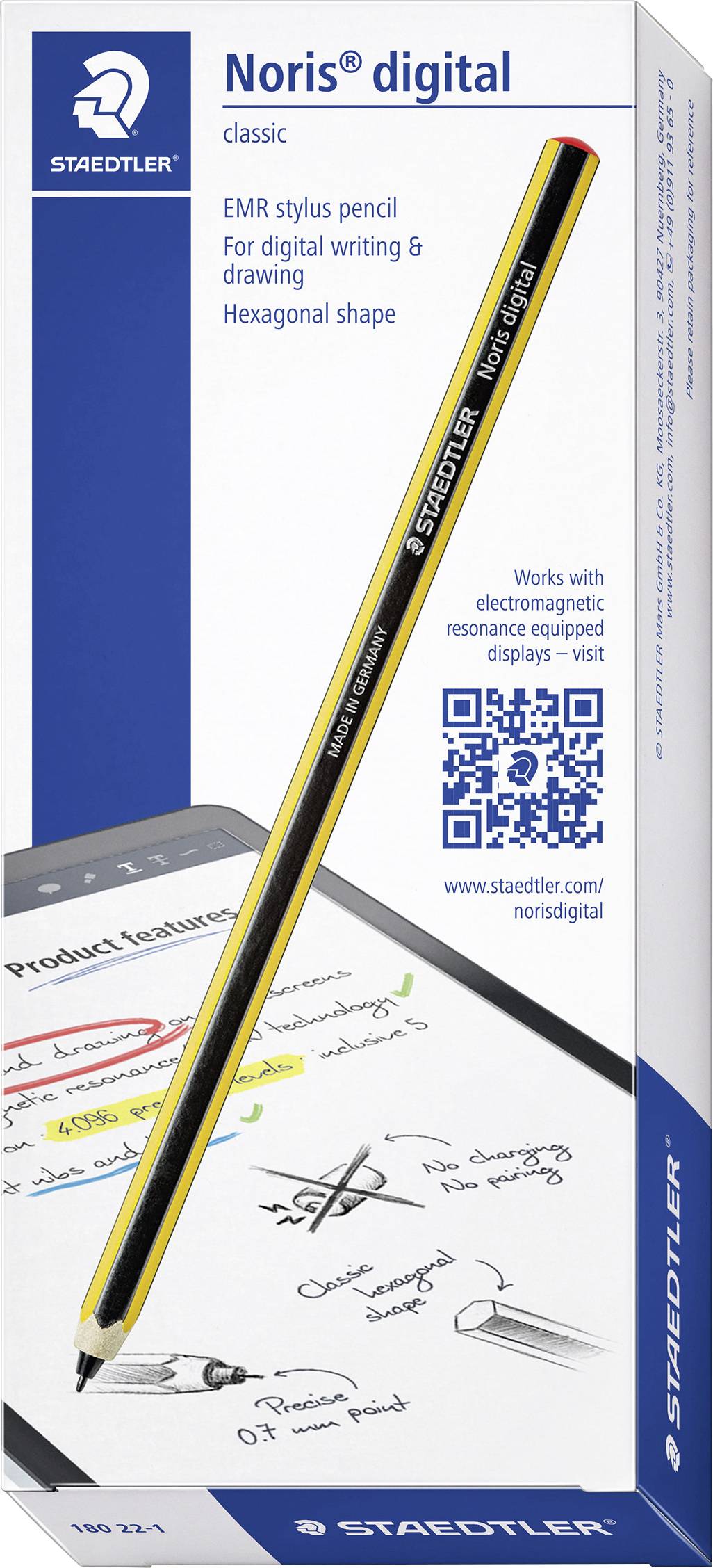 Staedtler Noris® digital Stylus Touchpen Yellow, Black