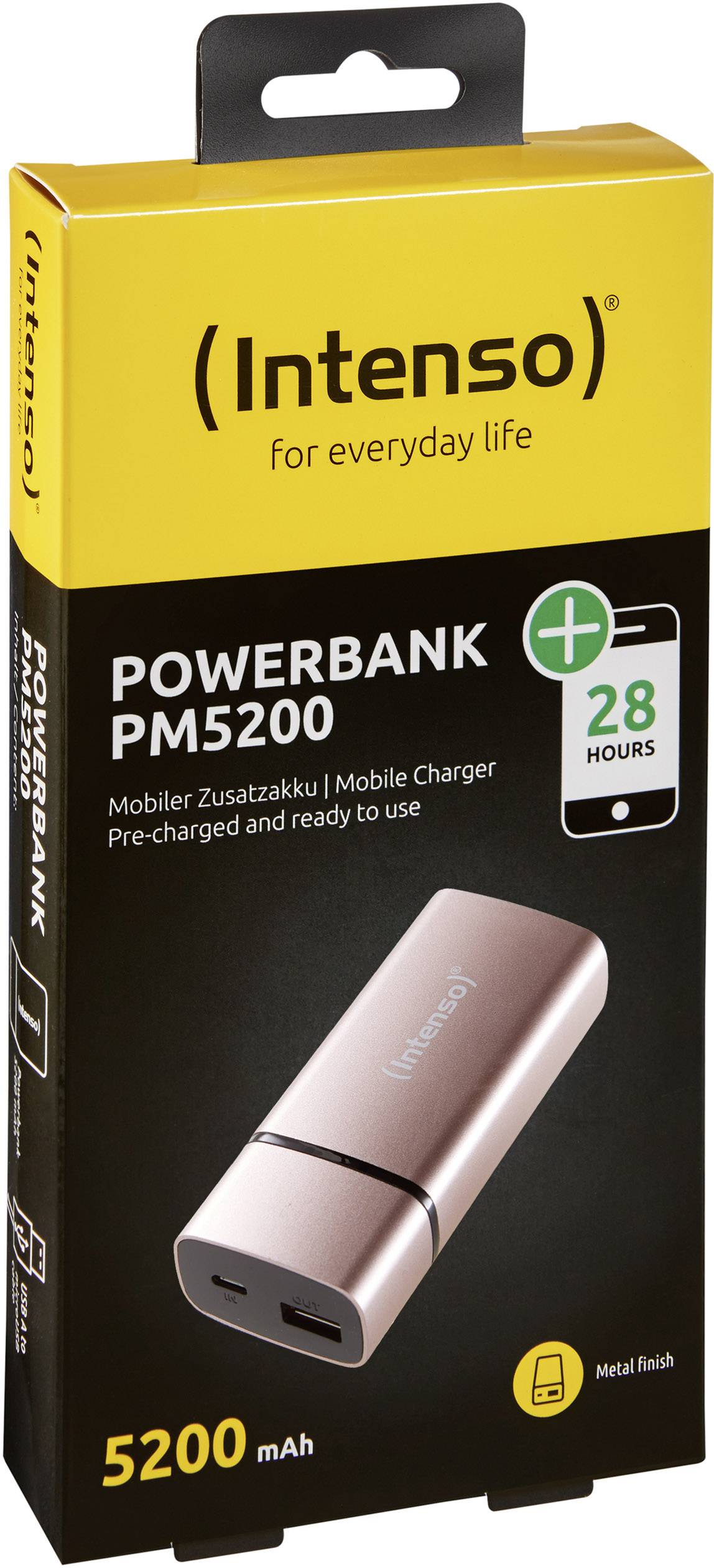 Intenso PM5200 Power bank 5200 mAh Li-ion Rose Status display