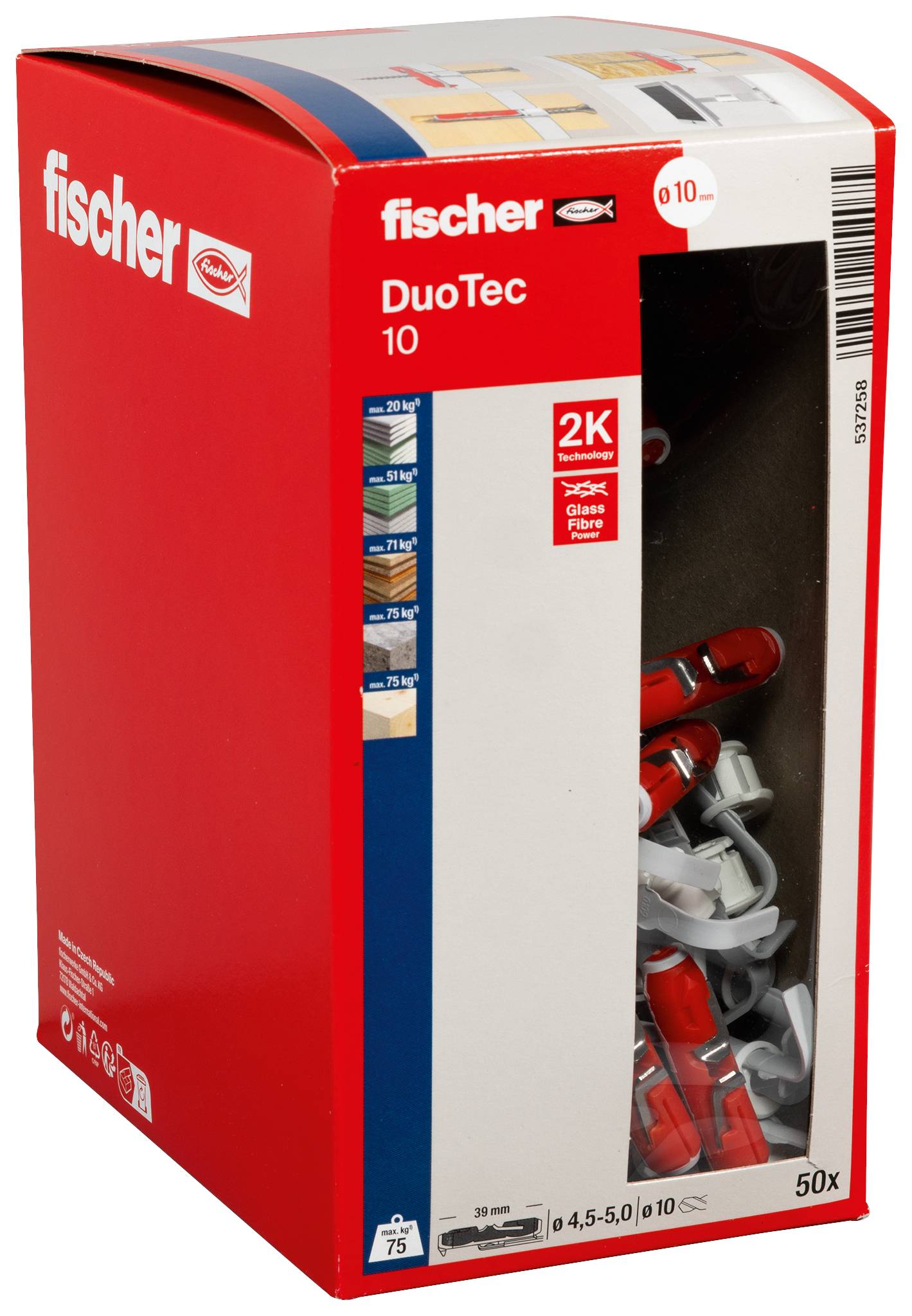 Fischer 537258 DUOTEC 10 Cavity toggle 47 mm 10 mm 50 pc(s)