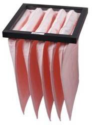 Pink fold-out filter with a black frame, typical design for air purification.
