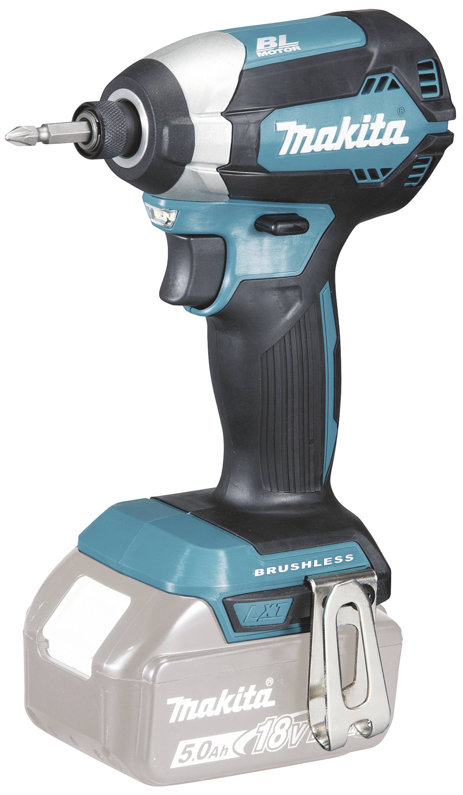 Makita cordless drill, 18V, with a blue and black casing and ergonomic grip, suitable for DIY projects.