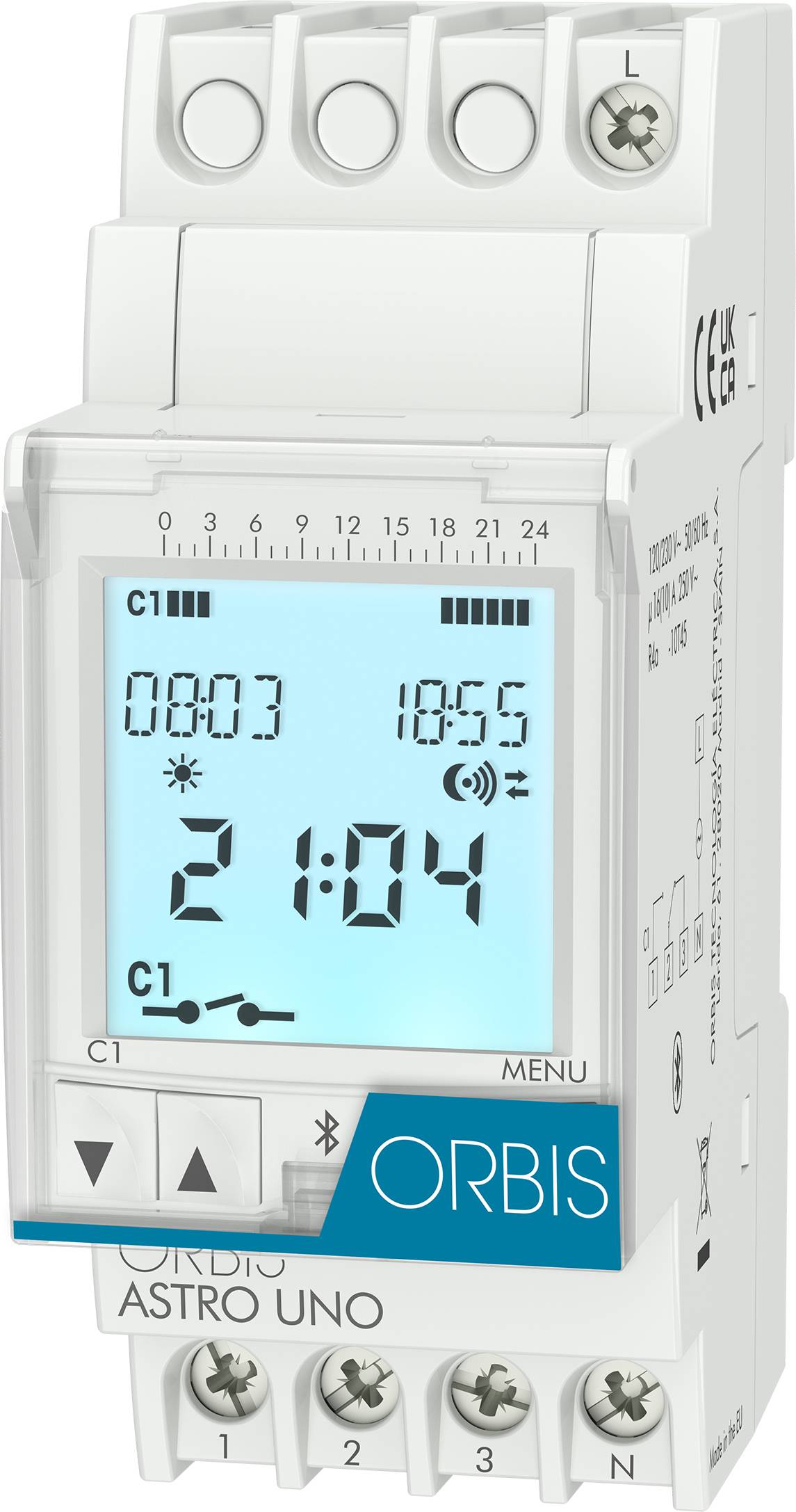 ORBIS Zeitschalttechnik OB178112 DIN rail mount timer ASTRO UNO 230 V AC Astronomical, Weekday settings, Week settings