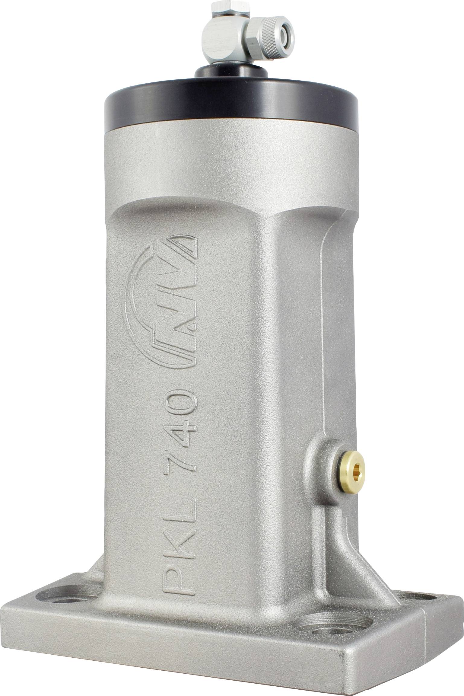 A metallic industrial component labeled 'PKL 740', featuring a cylindrical top and base mount, likely used in mechanical or engineering applications.