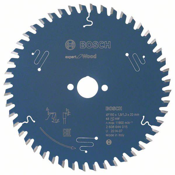 Bosch Accessories Expert for Wood 2608644015 Circular saw blade 160 x 20 x 1.3 mm Number of cogs: 48 1 pc(s)