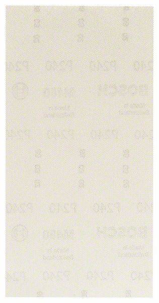 Beige sandpaper with 'P240' and 'Bosch' logo printed at regular intervals, primarily suitable for fine sanding work.