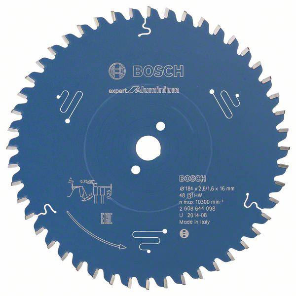 Bosch Accessories Expert for Aluminium 2608644098 Circular saw blade 184 x 16 x 1.6 mm Number of cogs: 48 1 pc(s)