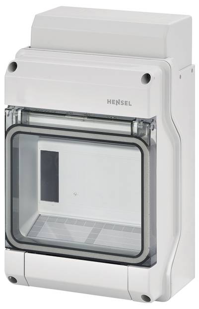 Hensel 6100057 KV 9106 Distribution board Surface-mount No. of partitions = 6 No. of rows = 1 Content 1 pc(s)
